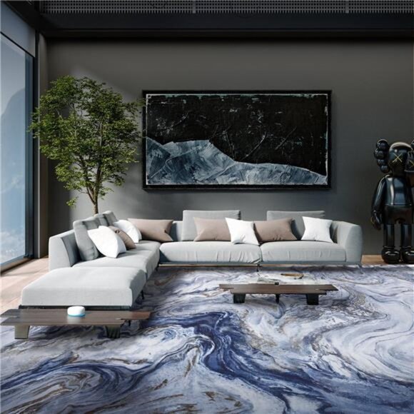6x9 Area Rugs for Living Room Modern Abstract Rug for Bedroom for Dining Room - Picture 3 of 7